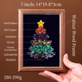 Crystal Chip Christmas Tree Framed Wall Decor for Holiday Gifts