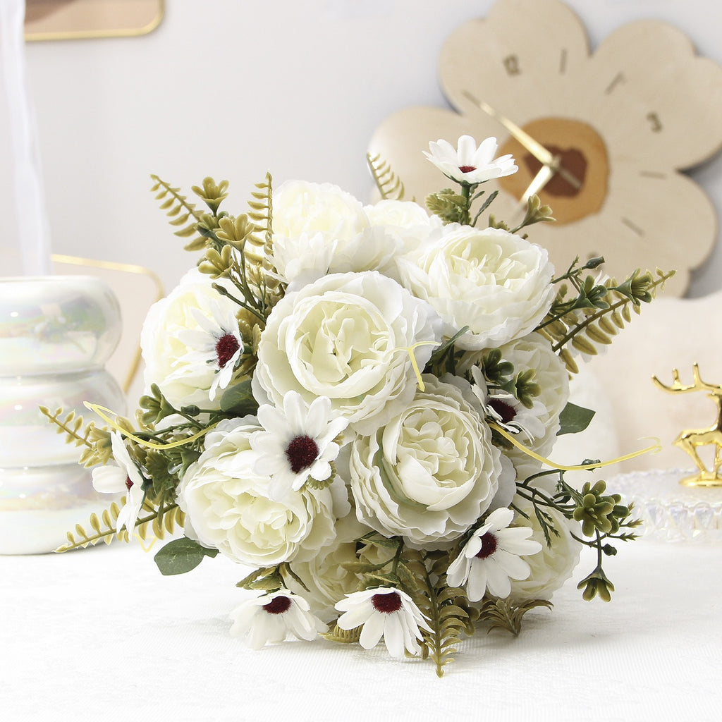 Valentine Artificial Rose Ranunculus Bouquet for Home Decor