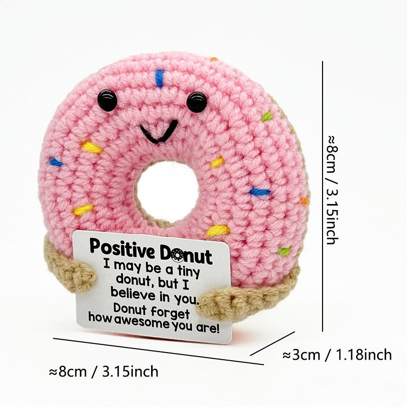 Handmade Crochet Donut Plush Toy Christmas Gift Decor