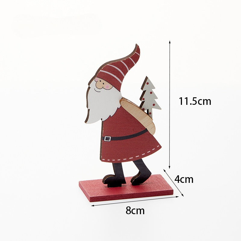 Wooden Christmas Gnome Holiday Tabletop Decoration