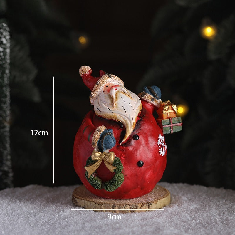 Resin Christmas Snowman Santa Tabletop Holiday Decor
