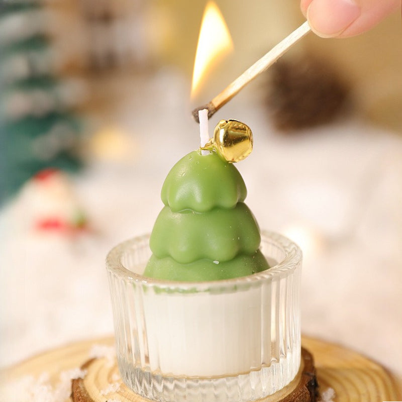 Christmas Glass Cup Scented Candle Holiday Home Decor