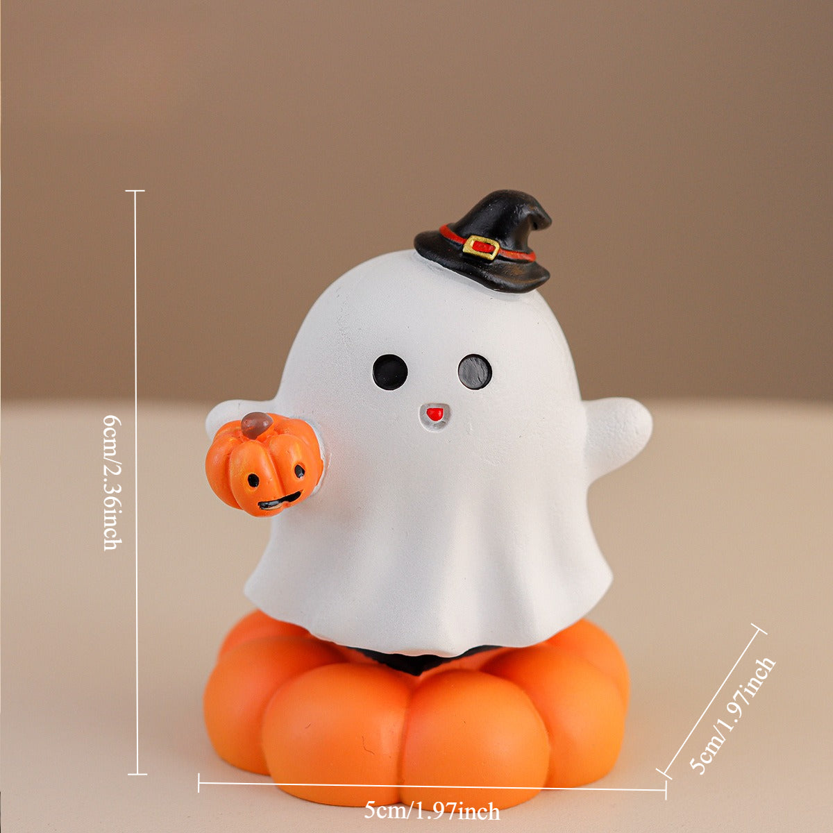 Halloween Ghost Resin Figurine Moon Night Tabletop Decor