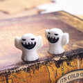 Halloween Resin Mini Figurine Set Spooky Pumpkin Ghost Tabletop Decor