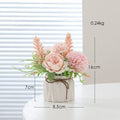 Hydrangea Artificial Flower Arrangement Ceramic Pot Decor