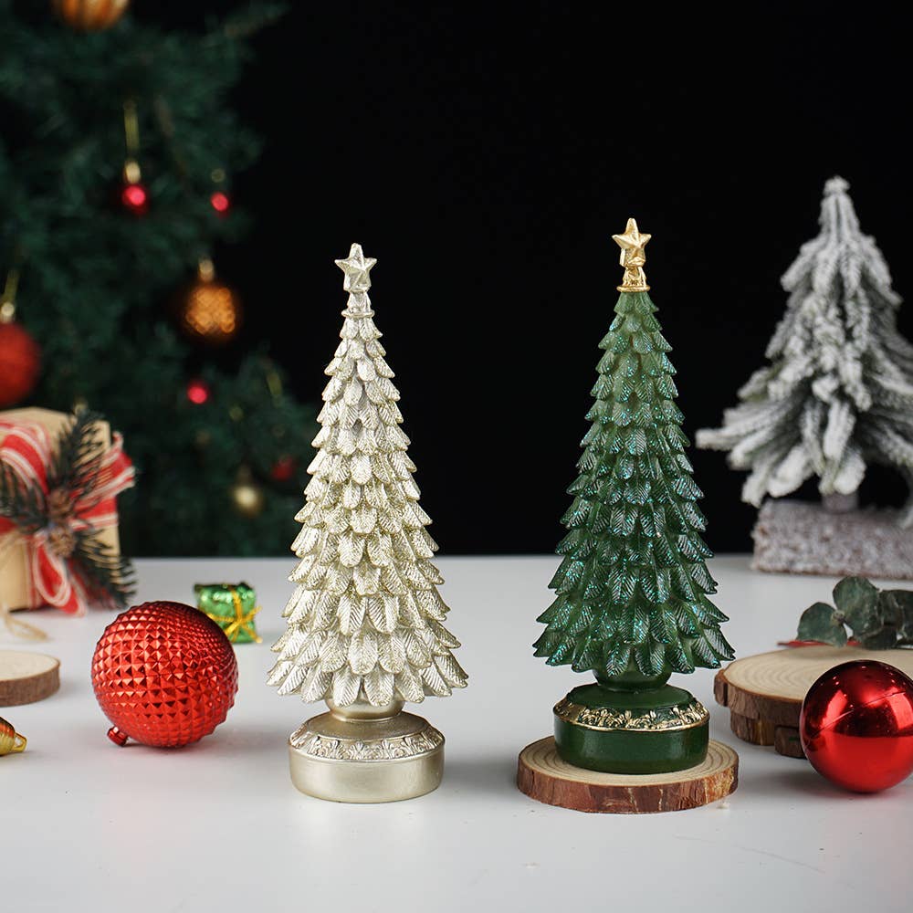 Resin Christmas Tree Tabletop Holiday Home Decoration