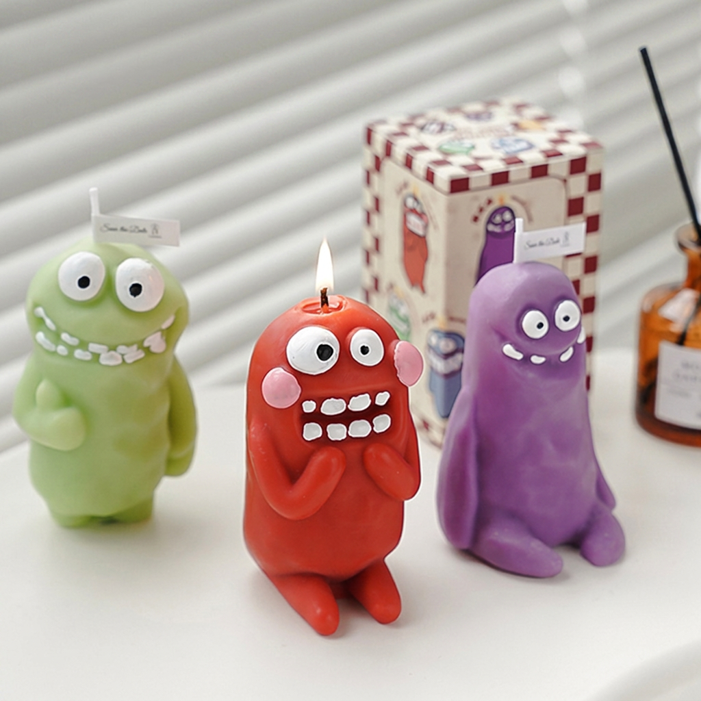 Funny Monster Scented Candle Creative Holiday Gift Decor