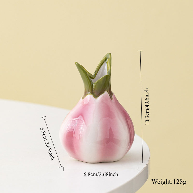 Adorable Fruit Ceramic Vase for Desk and Home Decor