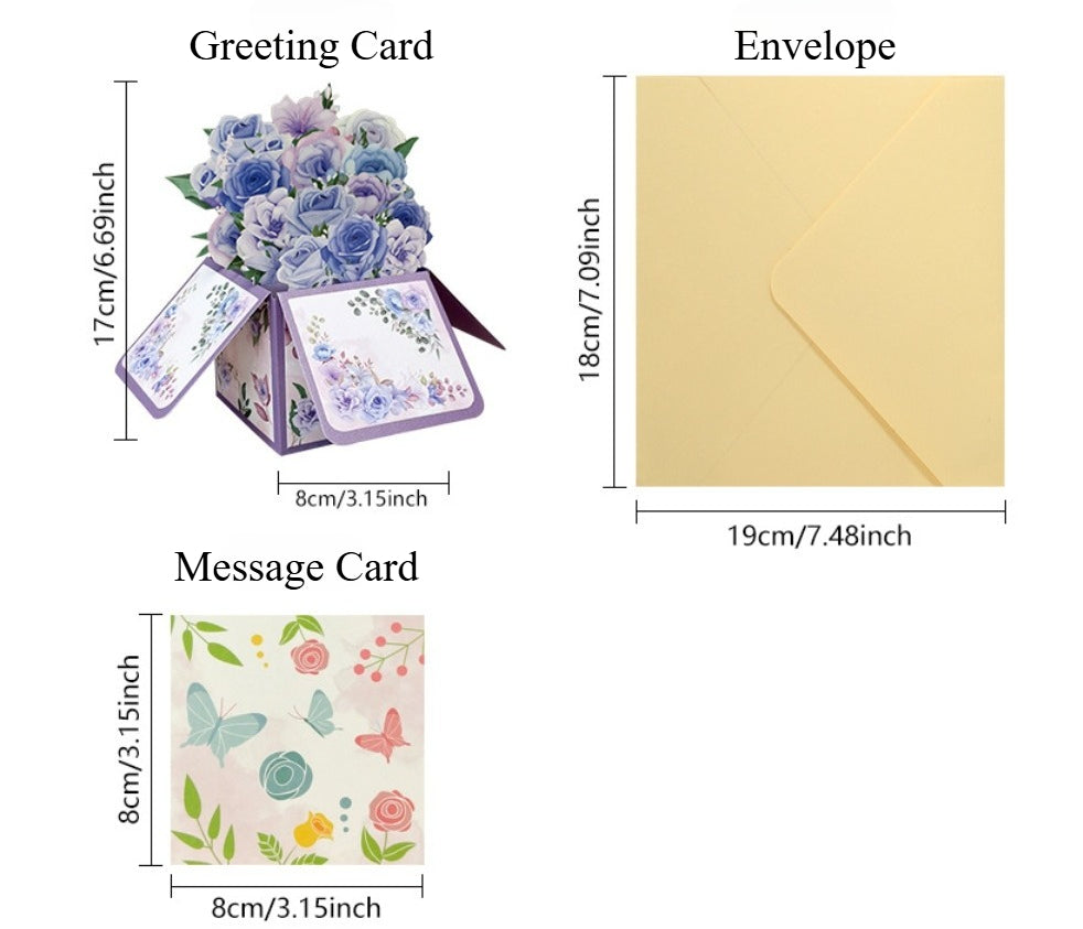 Mothers Day Explosion Box Card 3D Floral Pop Up Gift