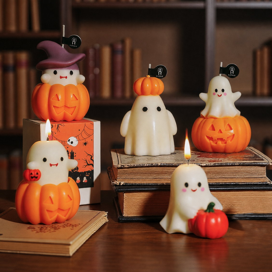 Halloween Pumpkin Ghost Scented Candle Decorative Gift