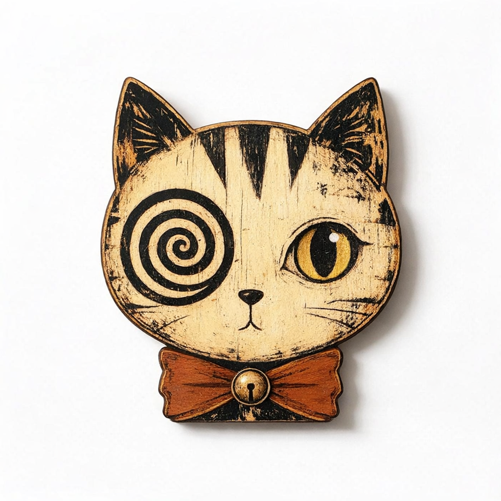 Halloween Wooden Cat Pumpkin Tabletop Decor Double Sided Display