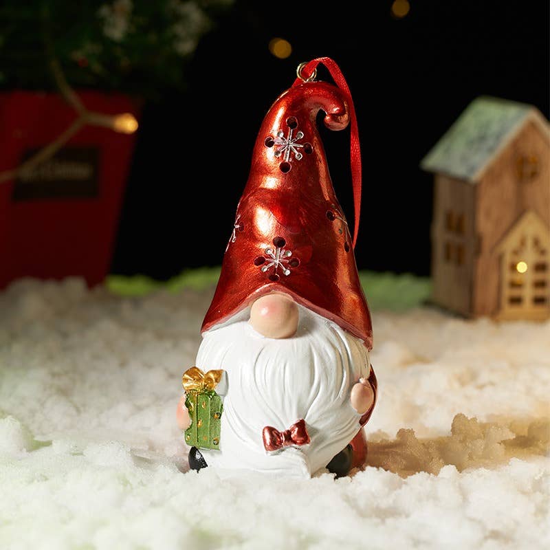 Christmas Gnome Resin Ornament Holiday Home Decor