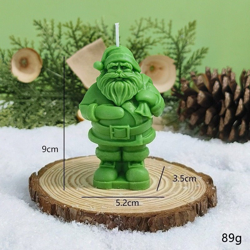 Christmas Santa Candle Holiday Decorative Candle Seasonal Home Decor