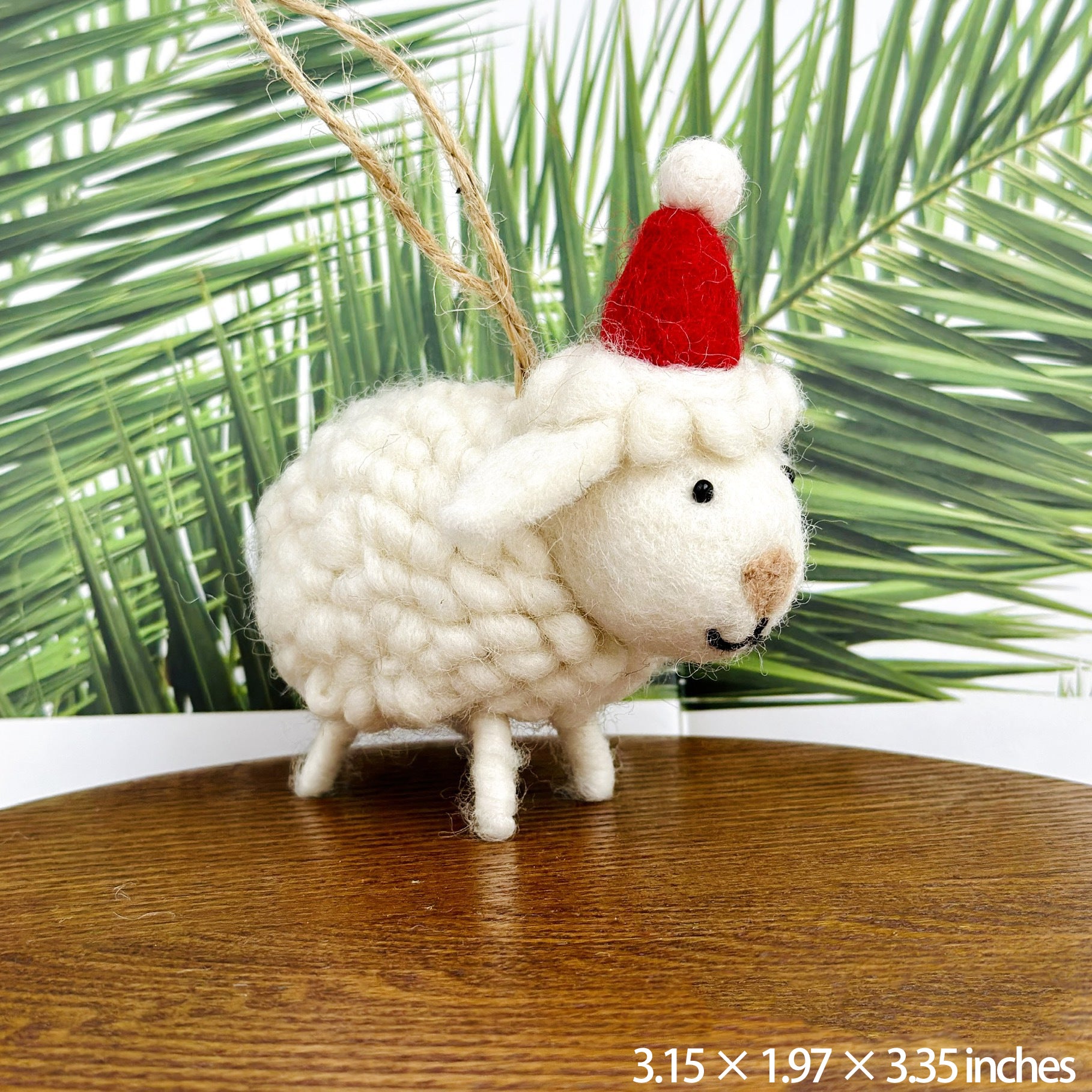 Handmade Wool Felt Sheep Keychain Plush Animal Charm