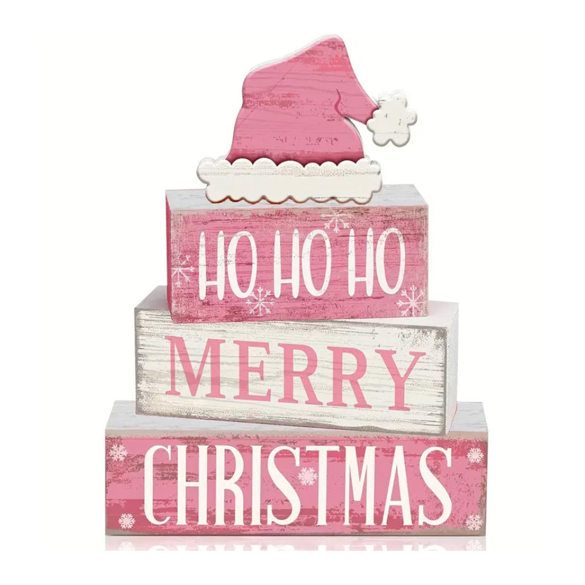 Christmas Tiered Tray Decor PVC Holiday Tabletop Ornament