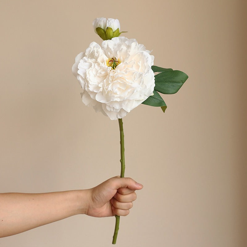 Artificial Peony Flower Stem Faux Floral Vase Home Decor
