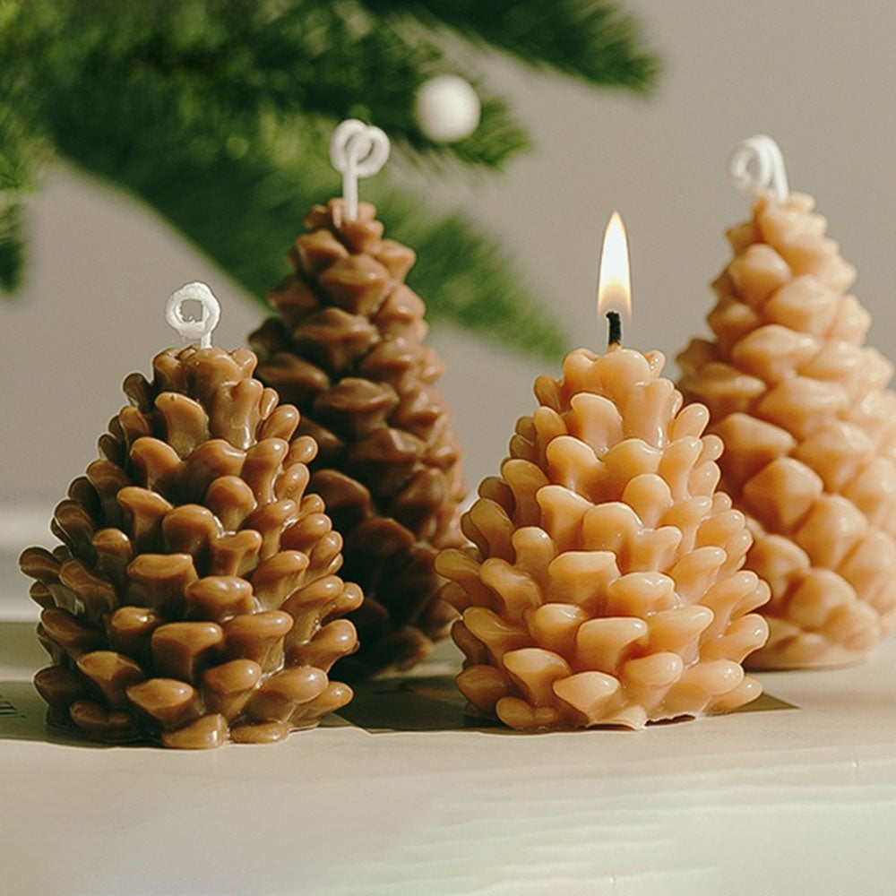 Pine Cone Scented Candle Decorative Christmas Home Decor
