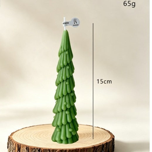 Santa Claus Christmas Tree Candle for Holiday Home Decor Gift