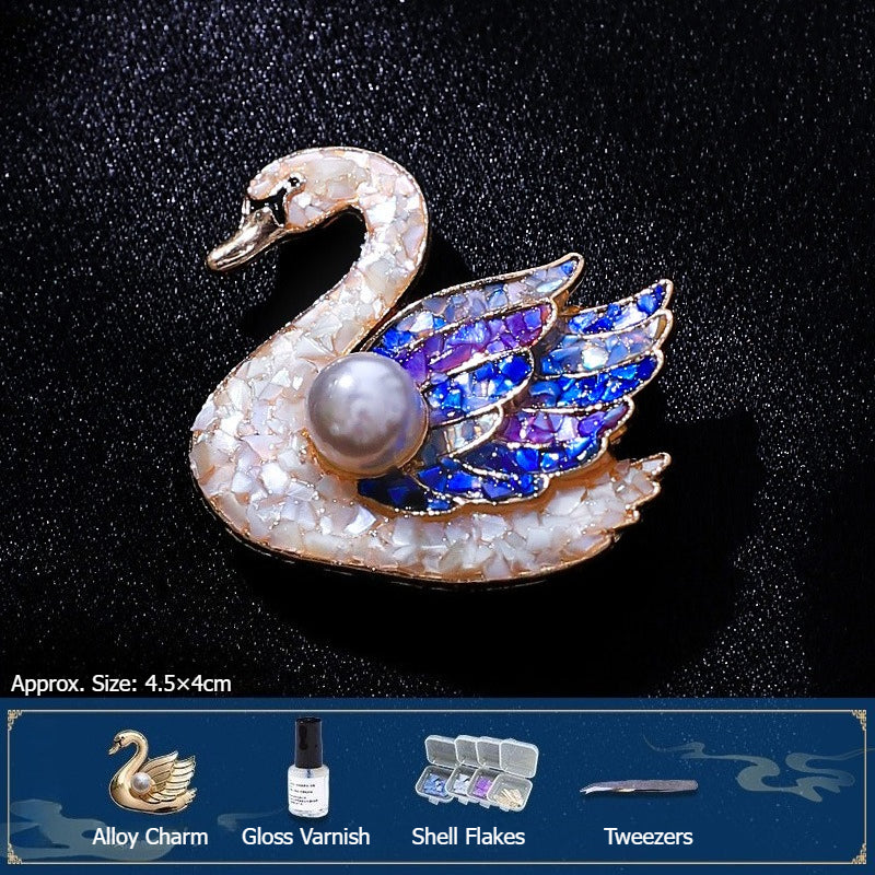 DIY Mother of Pearl Brooch Hair Clip Craft Kit