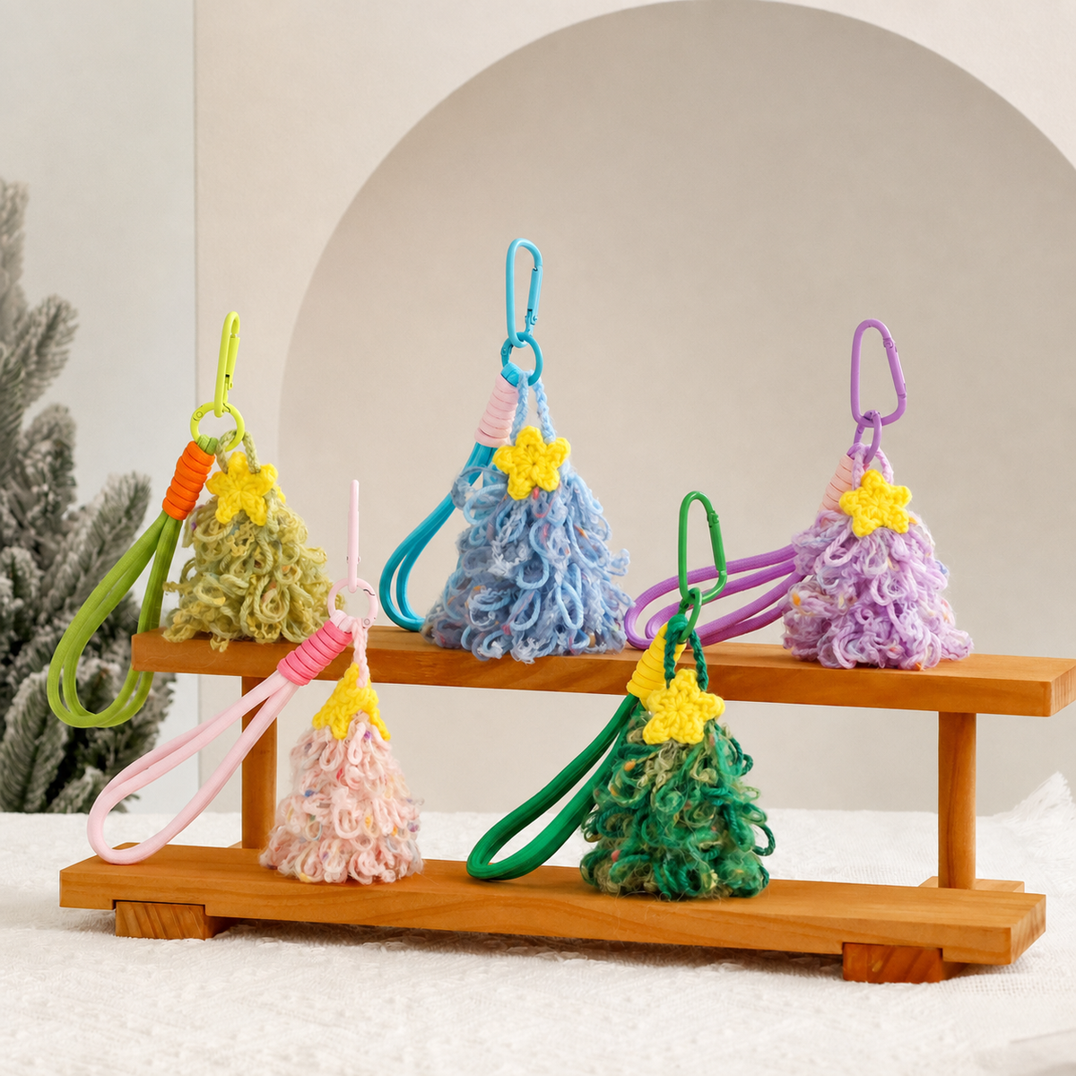 Crochet Christmas Tree Hanging Ornament Holiday Decor