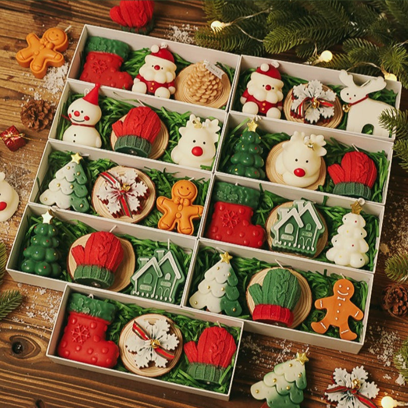 Christmas Scented Candle Gift Box Holiday Decorative Set