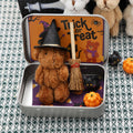 Halloween Teddy Bear Gift Box Witch Cat Pumpkin Decor Set