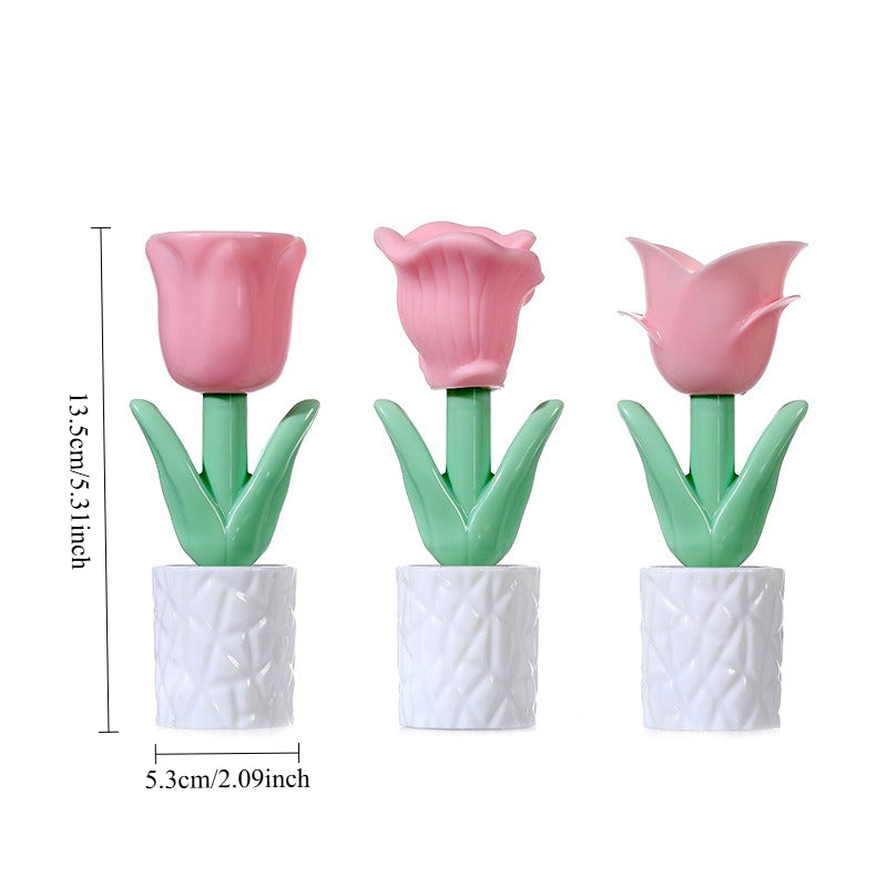 Mini DIY Flower LED Night Light Desk Decor Lamp