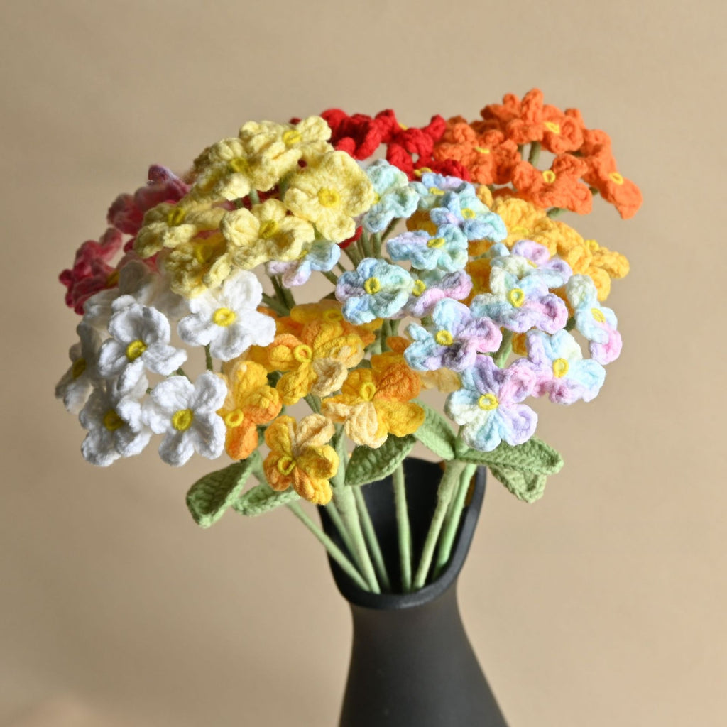 Handmade Crochet Flower Bouquet Yarn Floral Home Decor