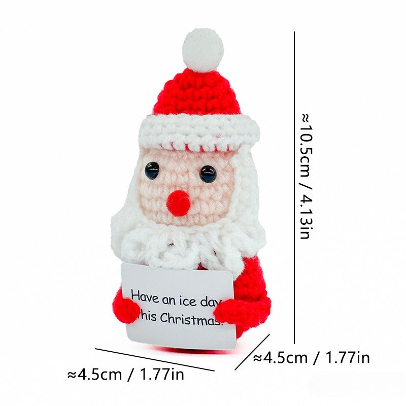 Christmas Crochet Plush Figurines Holiday Tabletop Decor