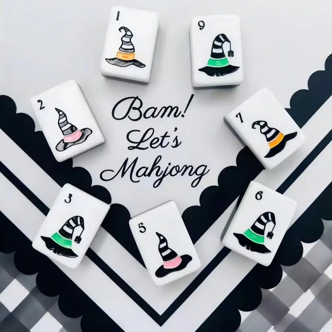 Halloween Themed Mahjong Set Acrylic Mahjong Tiles
