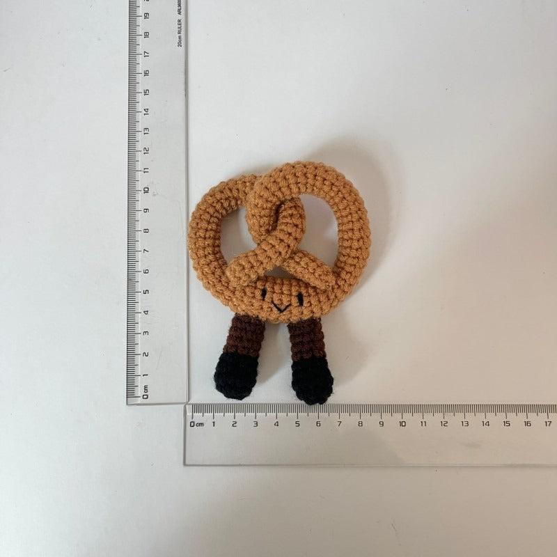 Crochet Bread Plush Keychain Cute Food Charm