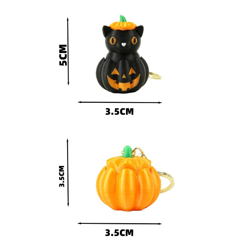 Halloween 3D Printed PLA Keychain Fidget Clicker Pumpkin Ghost Toy