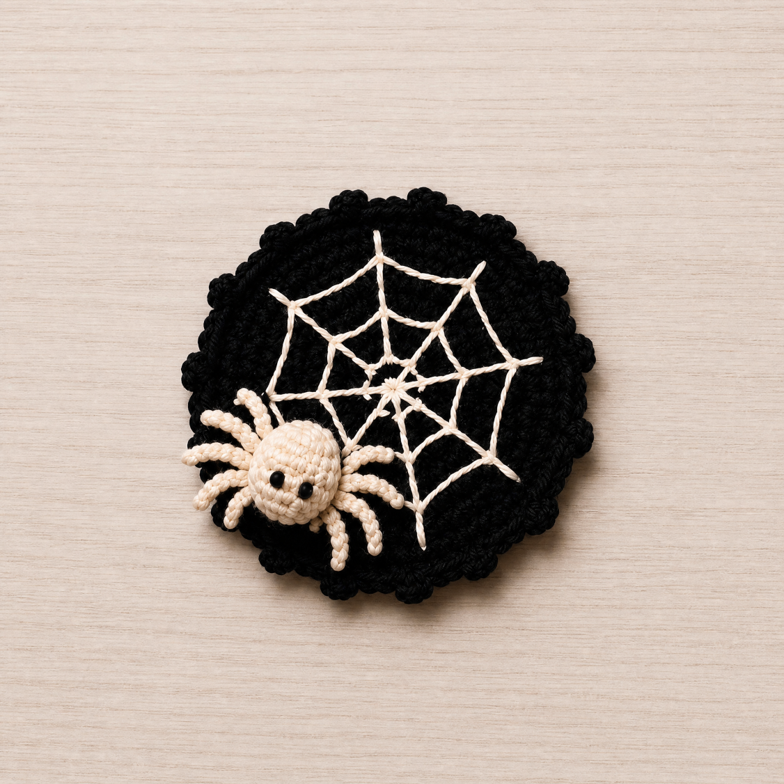 Crochet Spider Web Coaster Halloween Table Decor