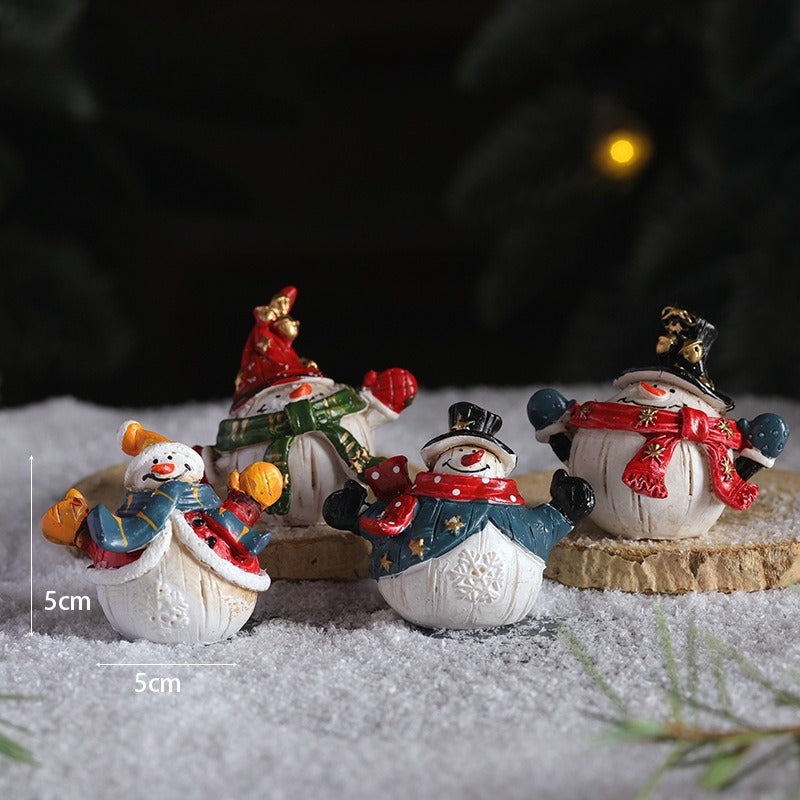 Resin Christmas Snowman Santa Tabletop Holiday Decor
