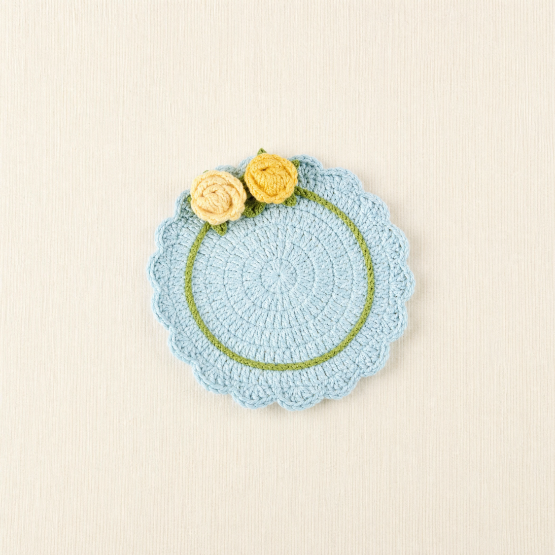 Crochet Flower Coaster Handmade Table Mat Floral Home Decor