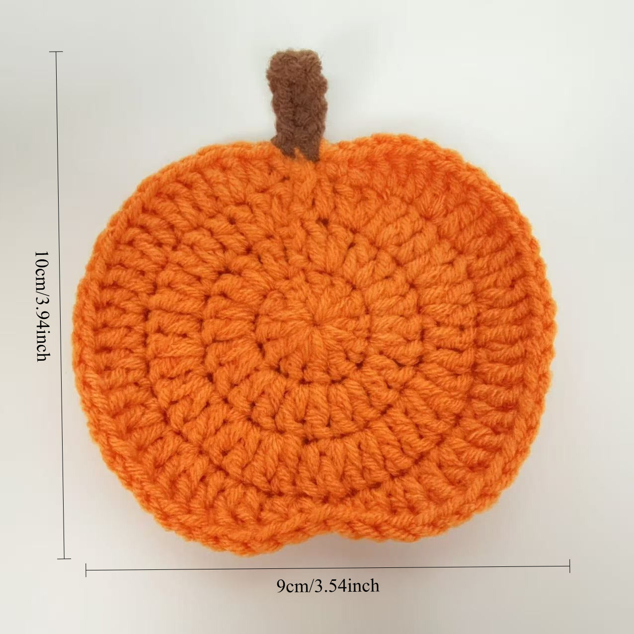 Pumpkin Crochet Coaster Fall Farmhouse Cup Mat