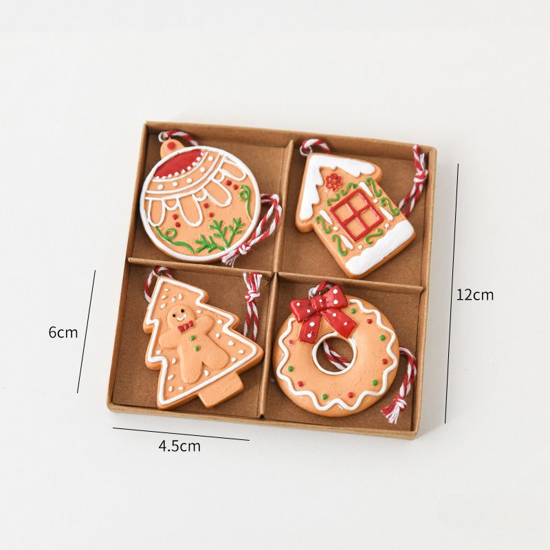 Christmas Resin Cookie Ornaments Holiday Tree Hanging Decor