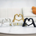 Skeleton Heart Gesture Resin Figurine Halloween Home Decor