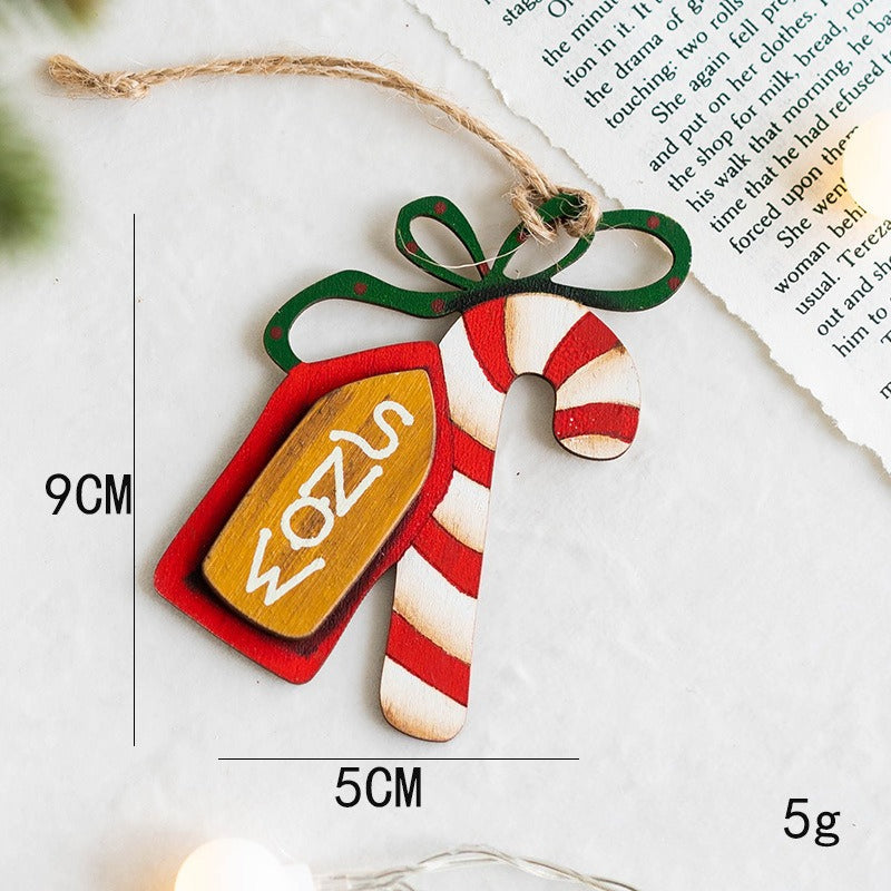 Christmas Wooden Ornament Hanging Decor Holiday Tree Decoration