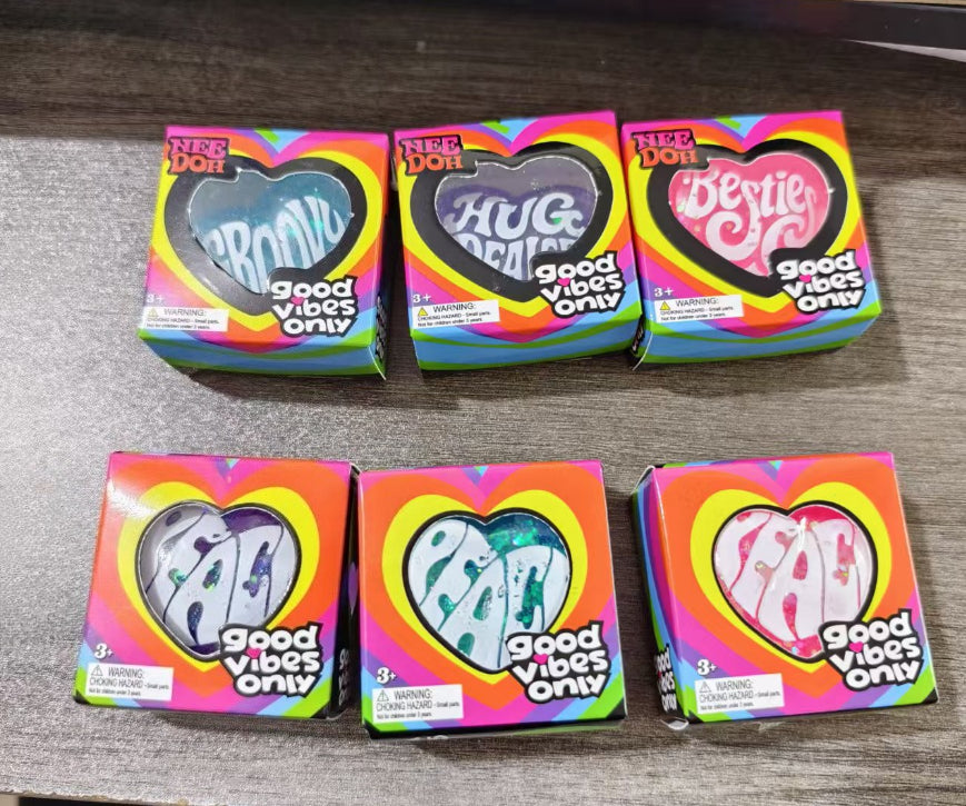 Glitter Heart Squishy Soft Stress Relief Toy Slow Rising