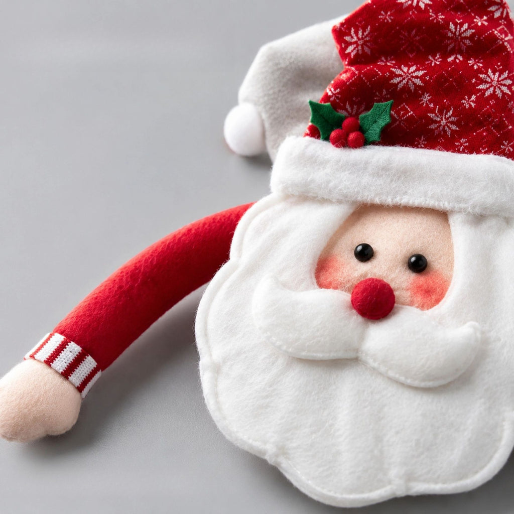 Christmas Santa Tree Topper Plush Holiday Tree Decor