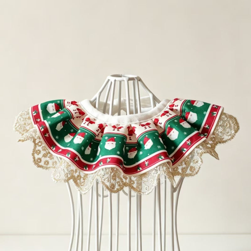 Christmas Pet Collar Ruffle Bandana Holiday Dog Accessory