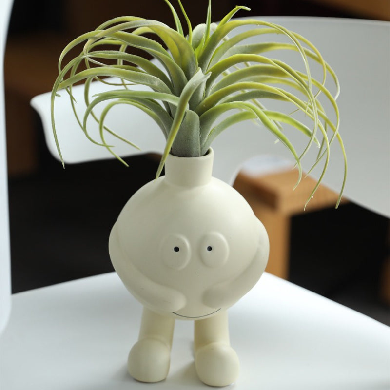 Modern Ceramic Human Figure Vase Nordic Home Decor Accent