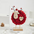 Wooden Wool Felt Christmas Reindeer Tabletop Decoration
