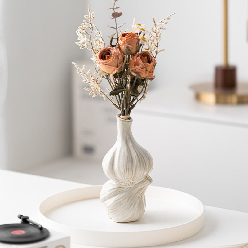 Ceramic Fruit Stack Vase Decorative Tabletop Centerpiece