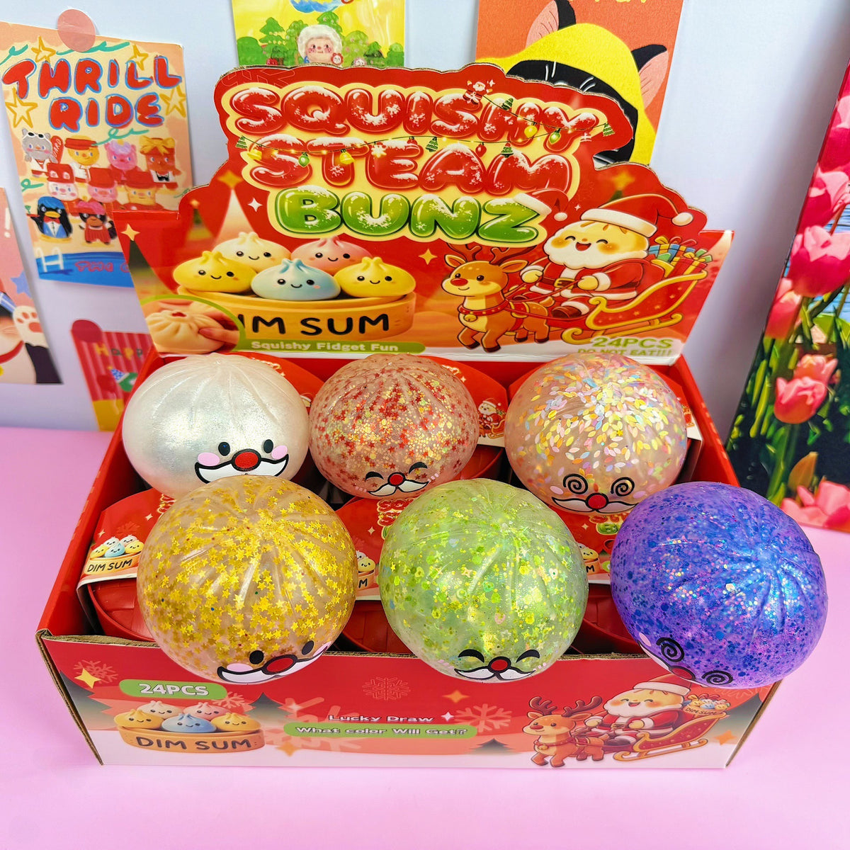Christmas Dumping Shape Squishy Ball Stress Relief Toy Gift