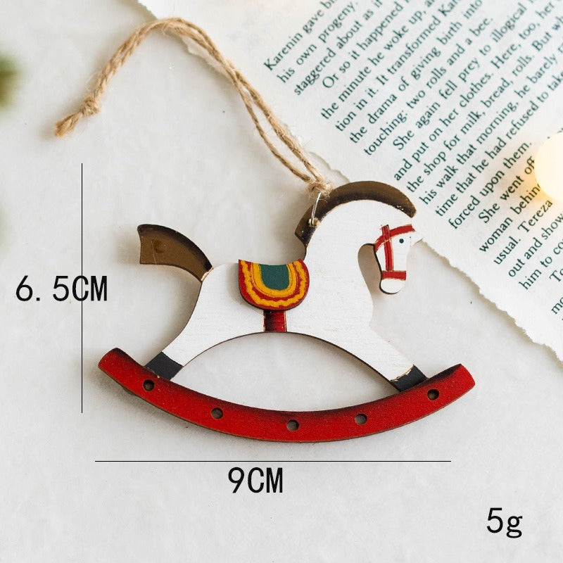Christmas Wooden Ornament Hanging Decor Holiday Tree Decoration