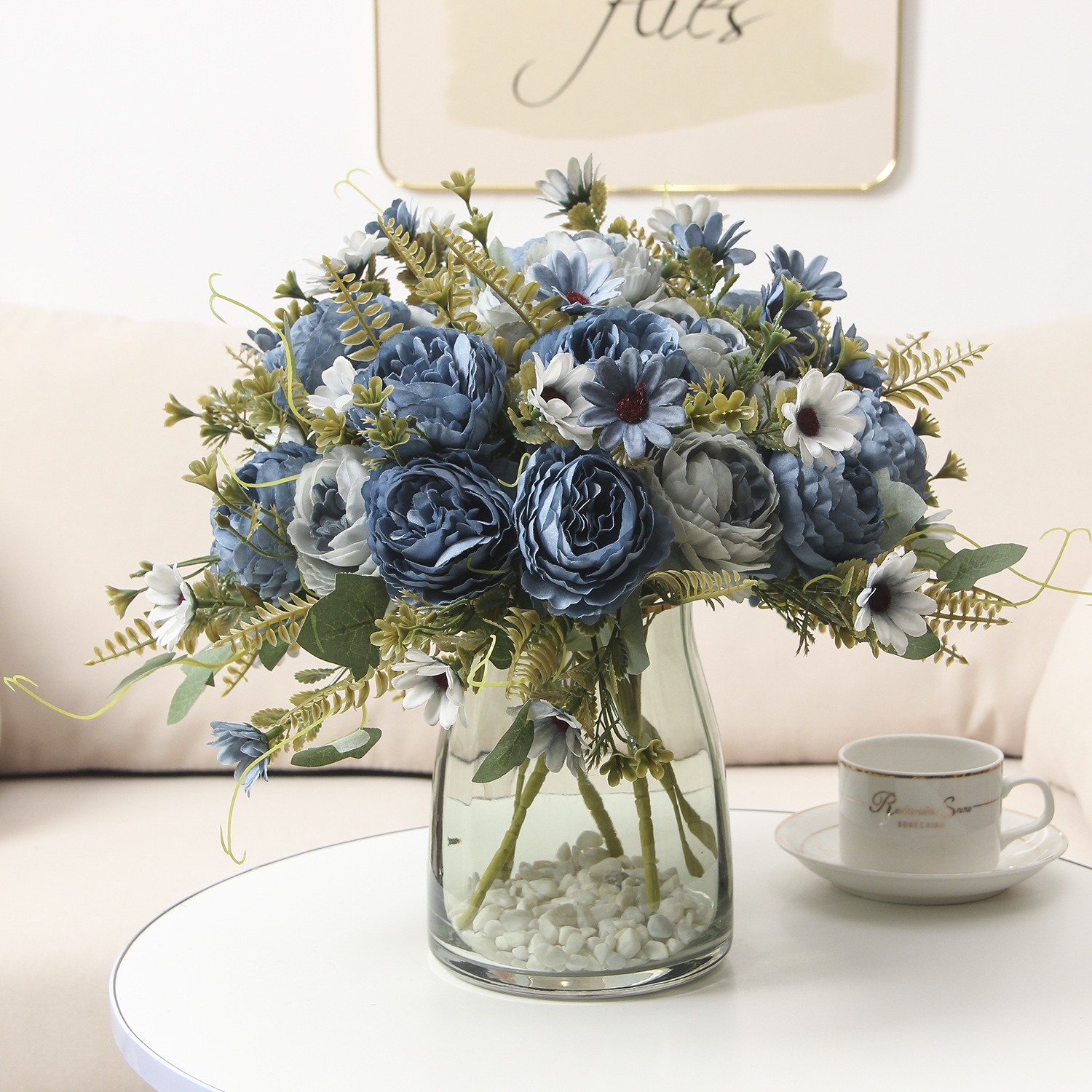 Valentine Artificial Rose Ranunculus Bouquet for Home Decor