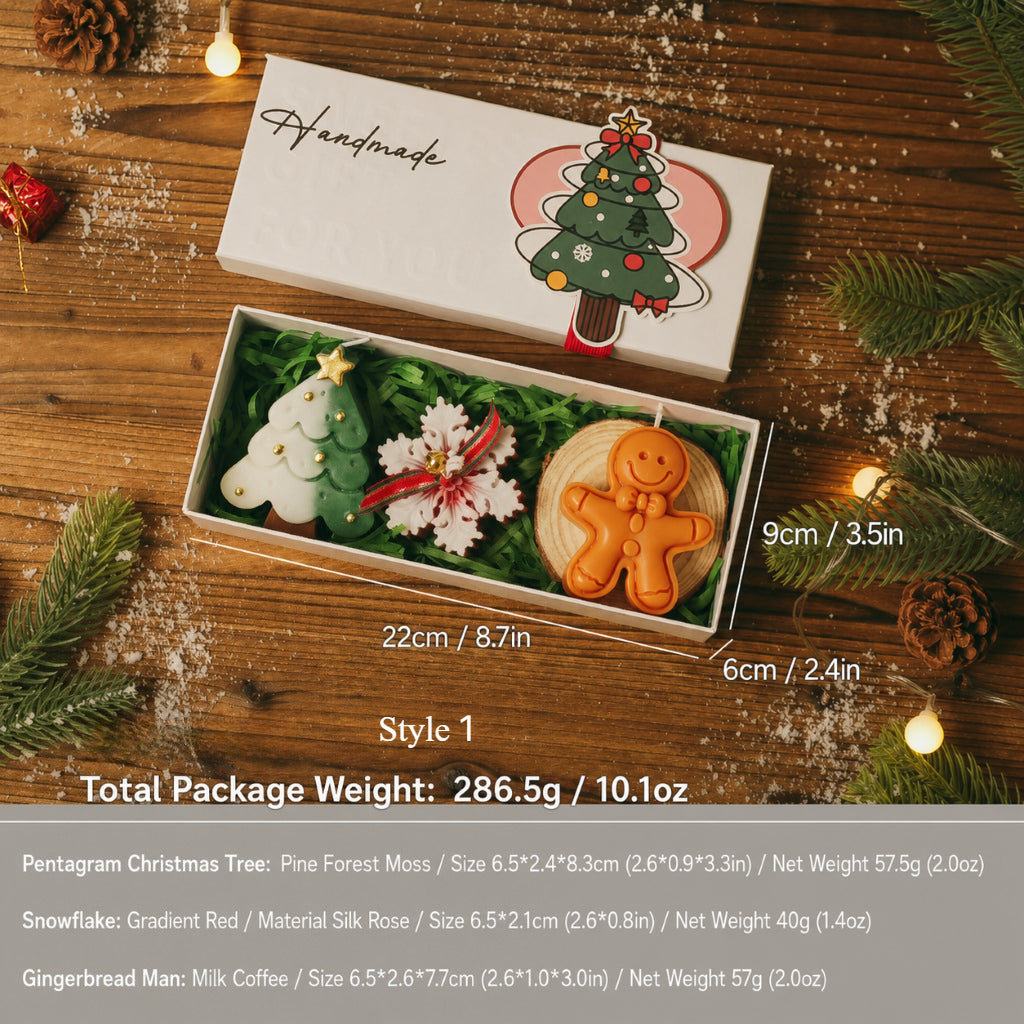 Christmas Scented Candle Gift Box Holiday Decorative Set