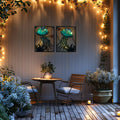 Ocean Theme Lighted Jellyfish Wall Decor for Home or Patio